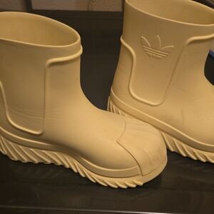 Adidas Beige Rubber Boots